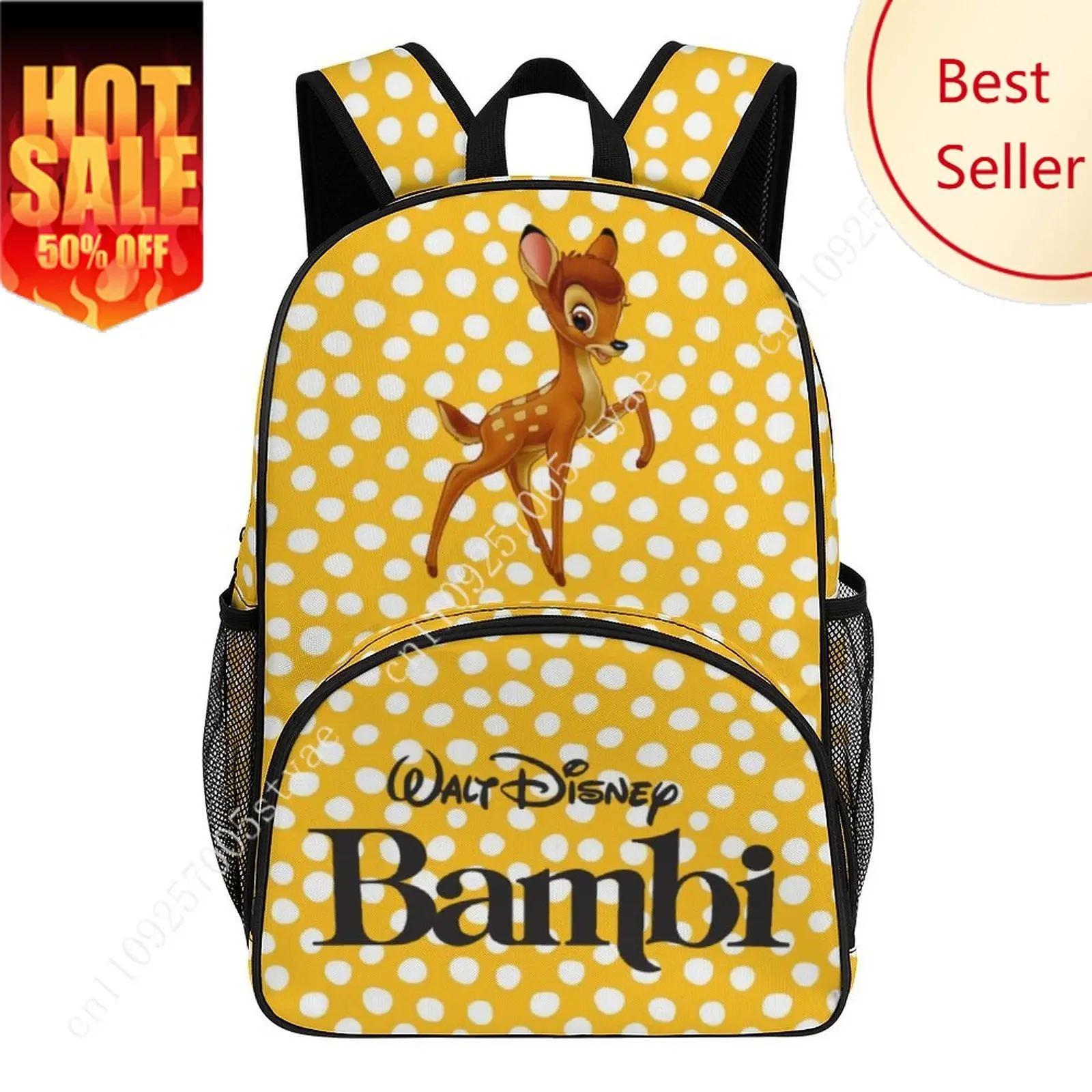 

Bambi Large Capacity Backpack Disney Cartoon Decorate Fabric Bags Design Your Photo Logo Text Party Holiday Custom Gifts