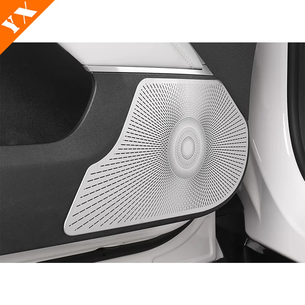 For Changan AVATAR 11 2022-2024 Interior Accessories Black Stainless Car Four Door Speaker Horn Sound Trim Cover Stickers