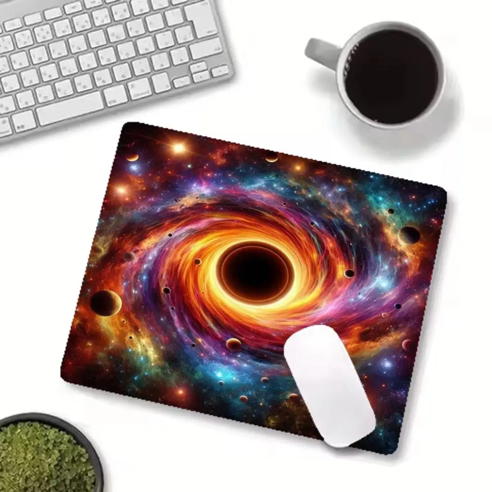 Playmat Cosmic Black Hole Galaxy Nebula Space Art Large Size Mousepad For Laptop Games Game Card Pad Mat