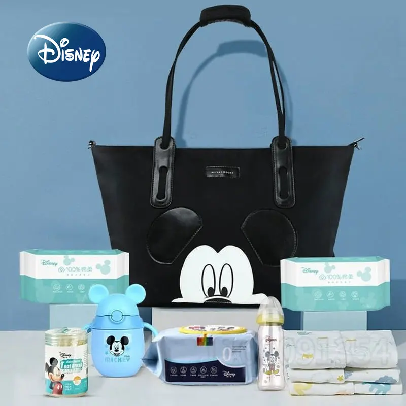 Disney-Mickey Saco De Fraldas Com Grande Capacidade, Bolsa De Bebê, Marca De Luxo, Alta Qualidade, Moda Dos Desenhos Animados, Original, Novo