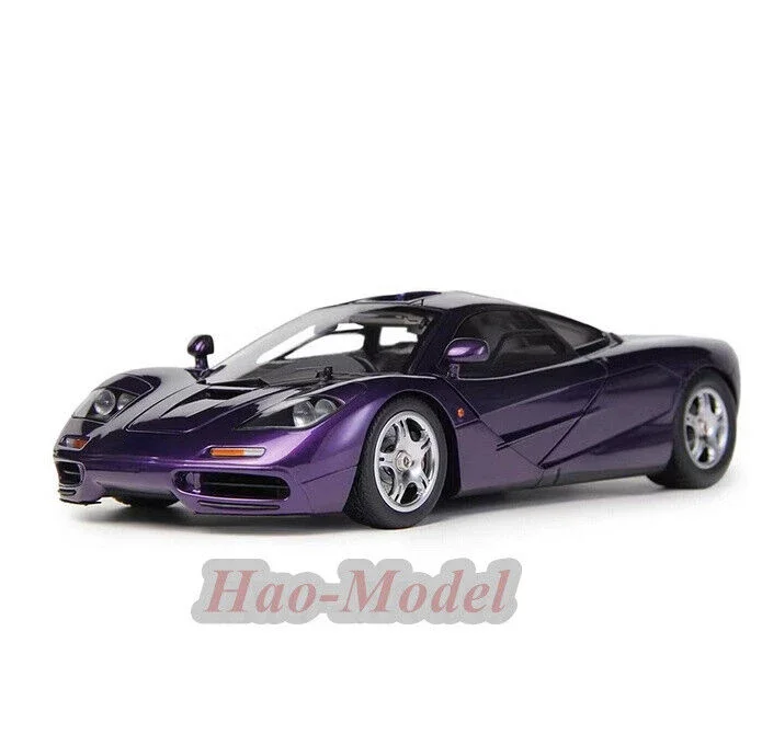 LCD 1:18 For McLarenF1 XP5 Supercar Alloy Diecast Car Model Simulation Toys Boys Birthday Gifts Hobby Display Ornaments Purple