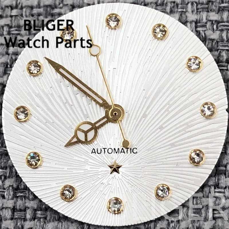 BLIGER 女性の腕時計ダイヤル紫緑白 24.5 ミリメートル Deville 腕時計ダイヤルフェイスフィット NH05 NH06 女性の腕時計修正されたアクセサリー