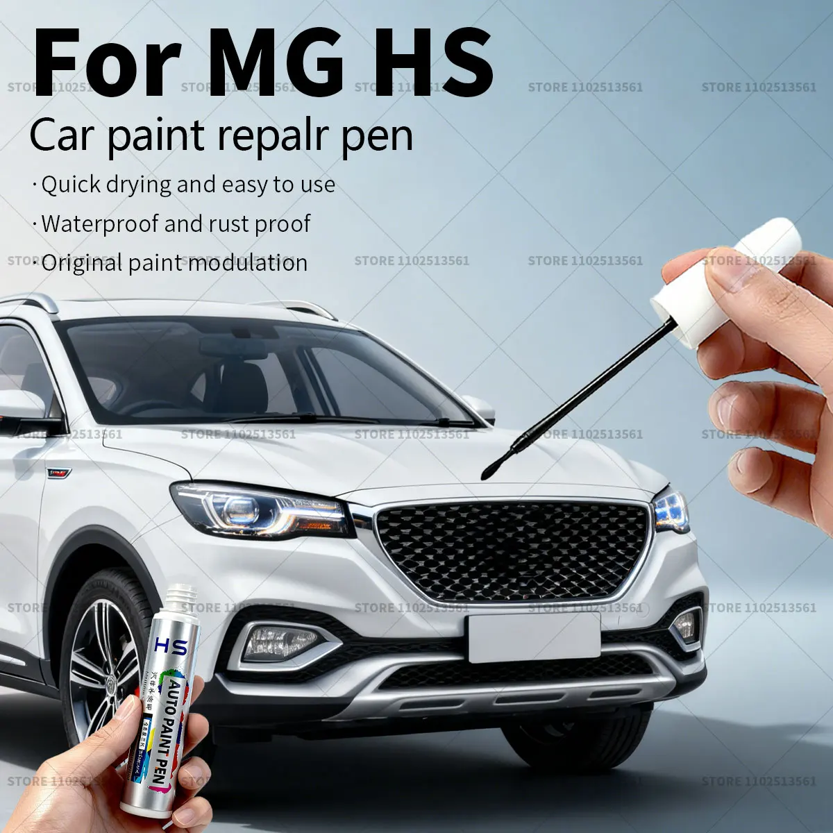 

Ручка для ремонта автомобильной краски для MG HS Touch Up Scratch Remover DIY Автоаксессуары Коричневый RSC Синий 024 Белый 018 028 Черный 5PBC Красный 027