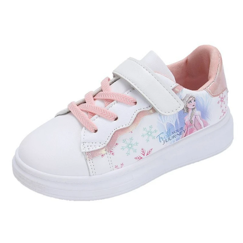 Disney Children\'s Shoes Women\'s Cartoon Princess Sports Girls\' Shoes Summer Casual Children Blue Pink Shoes Sneakers Size 26-37