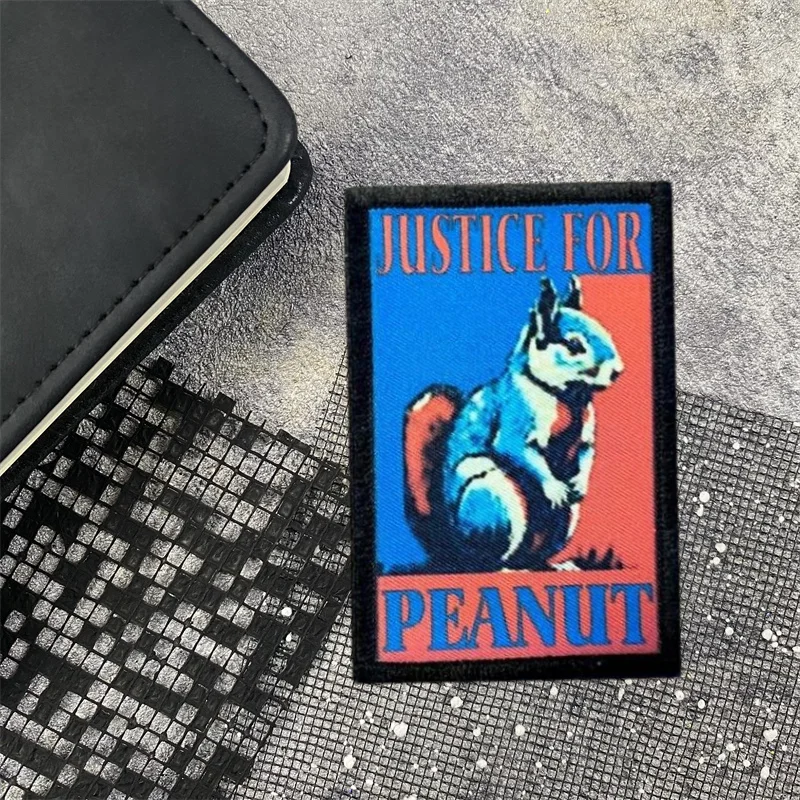 Justice for Peanut Morale Hook and Loop Patch Tactical Patches for Your Hat Personalized Armband Backpack Accessories Stickers