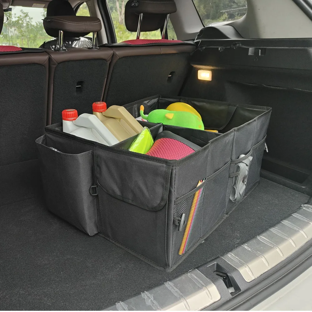 Auto-Kofferraum-Organizer - Zusammenklappbar, Mehrteiliger Auto-Organizer für SUV mit Verstellbaren Riemen - LKW & PKW