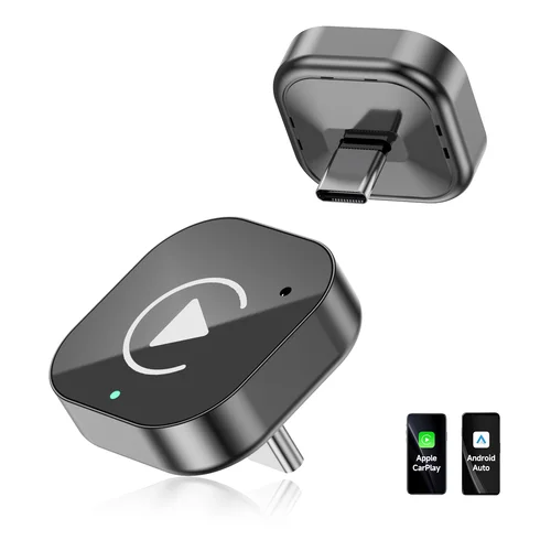 Imagen 1 del producto (Tipo C) Dongle carplay 2 en 1, carplay inalámbrico Apapter USB C/Android Auto USB C para converte con cable a Plug & Play inalámbrico
