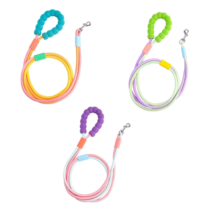 Dog Leash Colorful Crossbody Rope for Walking Running Jogging Easy on Body Dog Leash for Outdoor Walking Hiking