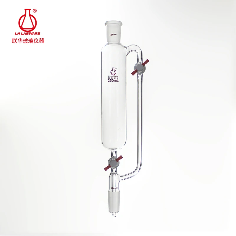 LH LABWARE Constant pressure drip funnel with scale-free and double PTFE valve, Borosilicate glass, LH-227