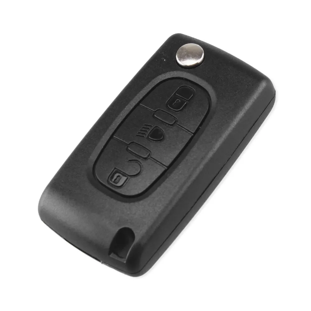 KEYYOU 3 BUTTONS KEY FOB REMOTE CASE FOR Citroen C4 Picasso C5 C6 Light Symbol With Badge