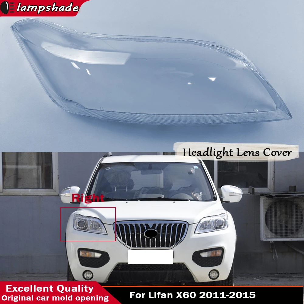 Headlight Lens Cover Lampshade For Lifan X60 2011 2012 2013 2014 2015 Car Front Headlamp Shell Left Right Plastic Cover