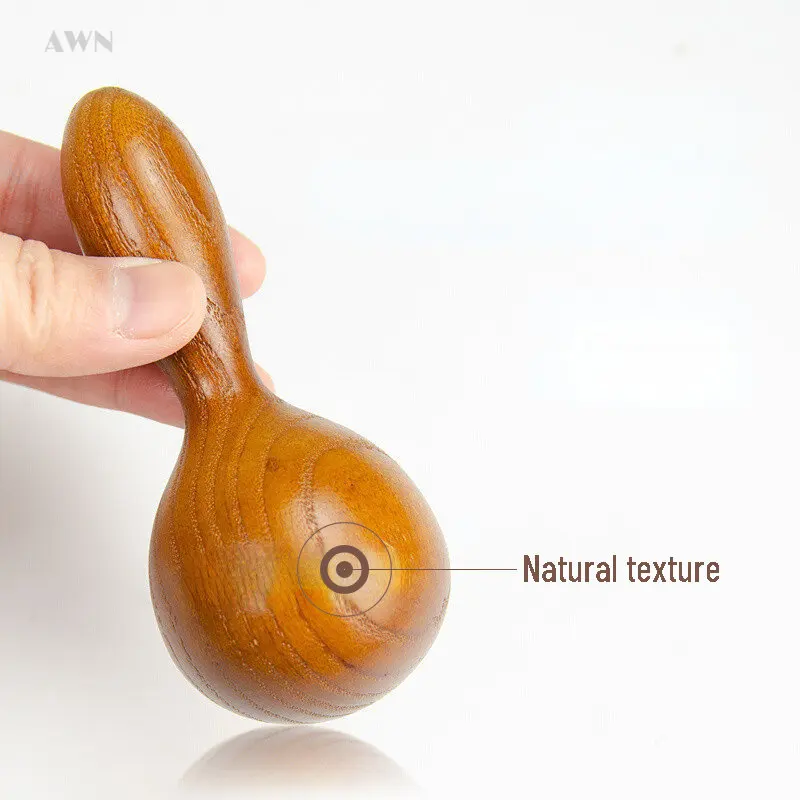 Thailand Natural Therapy Relaxation Round Ball Massager Essential Oil Massage Stick Body SPA Meridian Wood Tapping Hammer Tools