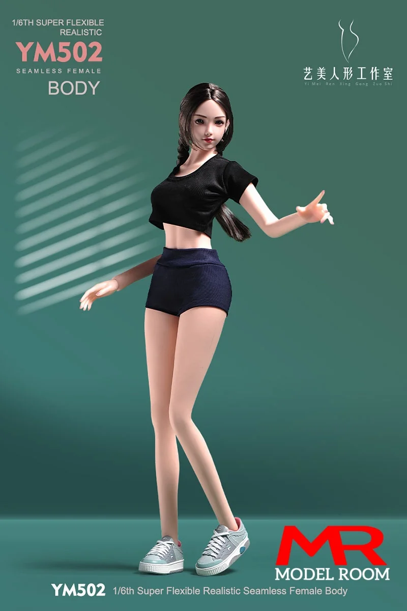 YM YM501 YM502 YM503 YM505 1/6 corps féminin sans couture avec détails physiologiques 12 ''soldat figurine d'action Flexible modèle de poupée