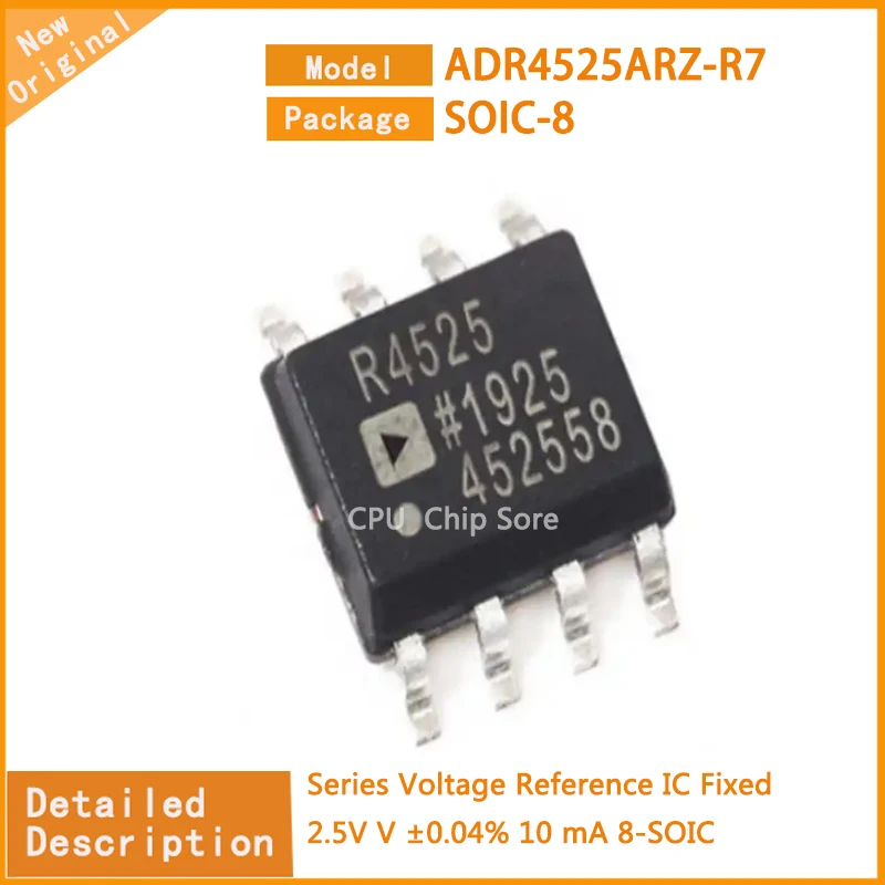 5Pcs/Lot  New Original ADR4525ARZ-R7  ADR4525ARZ  Series Voltage Reference IC Fixed 2.5V V ±0.04% 10 mA 8-SOIC