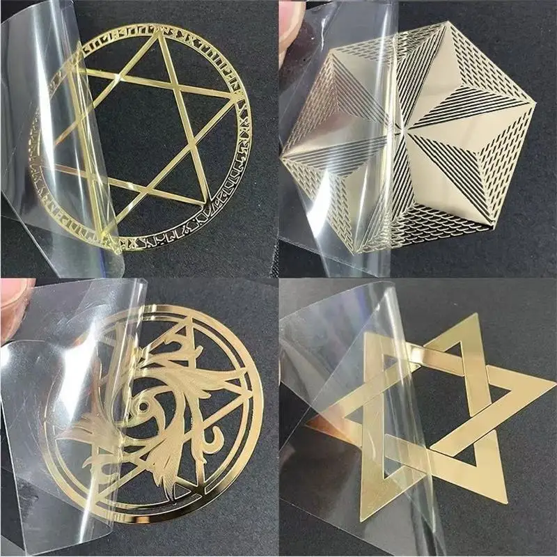 The Hexagon Star metal sticker is suitable for laptops, mobile phones, computers, cars, power banks and tablets