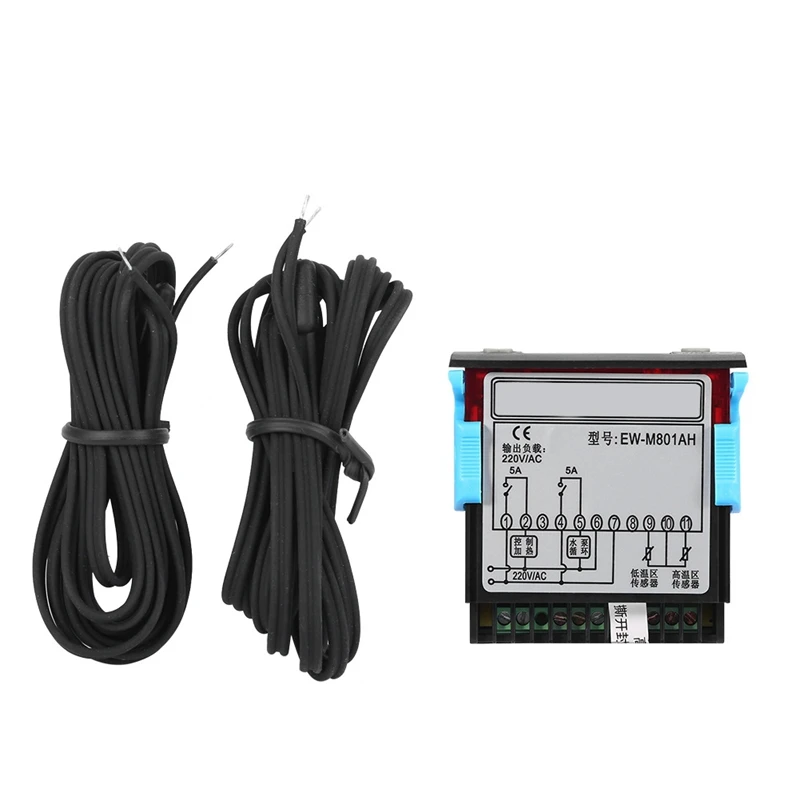 

2-Channel Sensor Solar Water Heater Temperature Controller Thermostat With Sensor Digital Display Plastic For Solar Water Heater