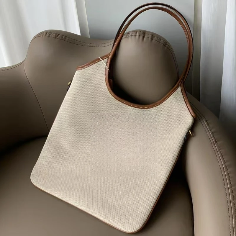 New Retro Canvas Underarm Tote Bag,Ladies Elegant Fashion Single Shoulder Bag,Large Capacity Casual DailyCommuterShoppingHandbag