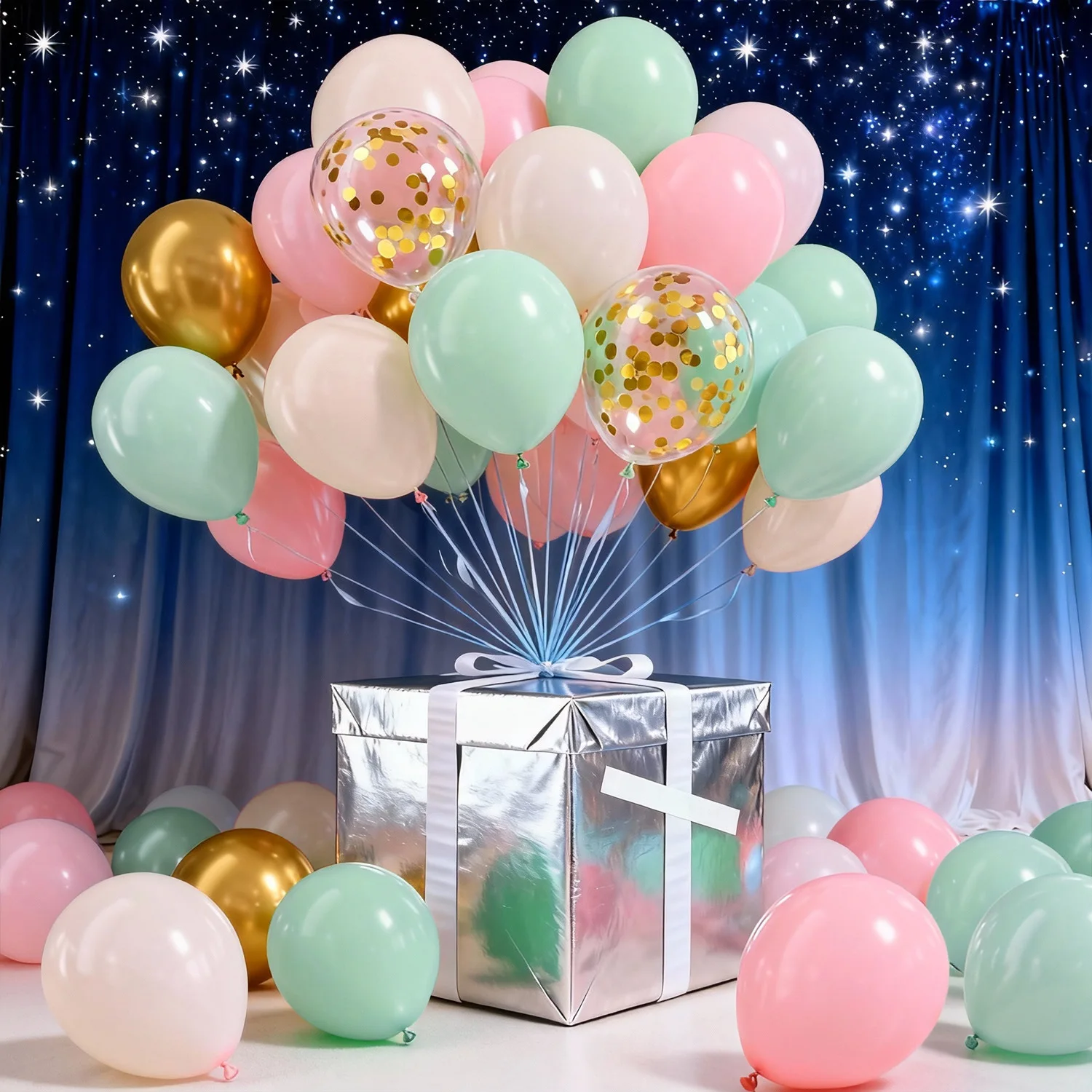 Juego de 45 Globos de Látex para Fiesta, Decoración de Arco de Guirnalda para Baby Showers, Bautizos, Día de la Madre, Pascua, Bodas, Regalos de Cumpleaños