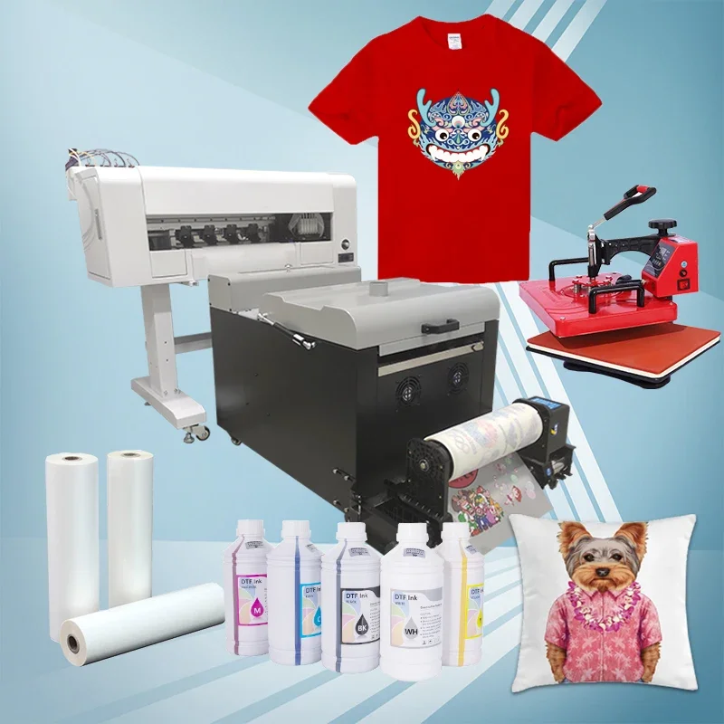 Hot Style I3200 A3 Size Heat Transfer DTF  Printer with Power Shaker for Any Fabric Canvas Garment roll to roll printing machine