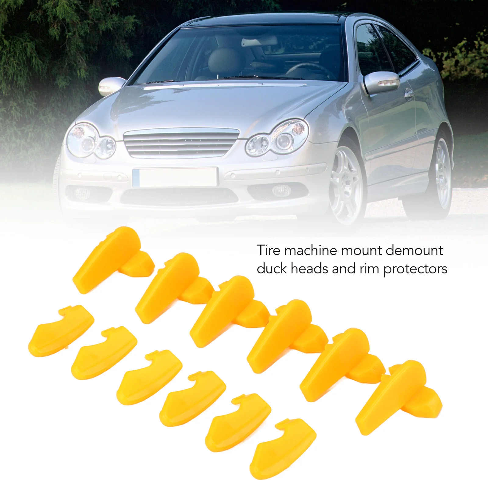 6 أزواج من رؤوس البط لتغيير الإطارات، واقي حافة العجلة المطاطي عالي الكثافة لآلة إزالة التركيب على الإطارات المضادة للخدش #1