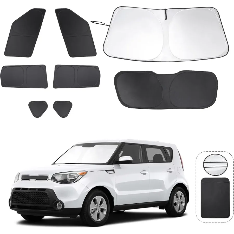 

Window Shades for Kia Soul 20142019 Accessorie Car Side Full Windows Rear Triangular Windshield Sun Shade Sun UV Rays Privacy P
