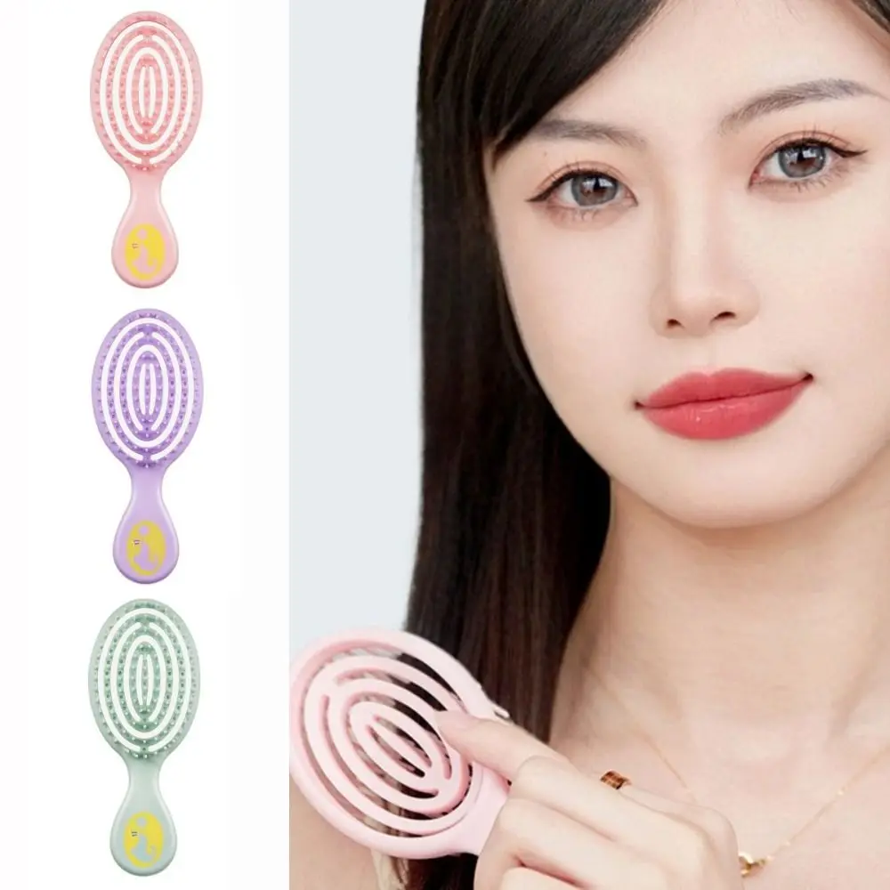 Macaron Air Cushion Comb Hanging Hole Dual Use Doughnut Shape Barber Comb Anti-Static Wet and Dry Scalp Massage Comb