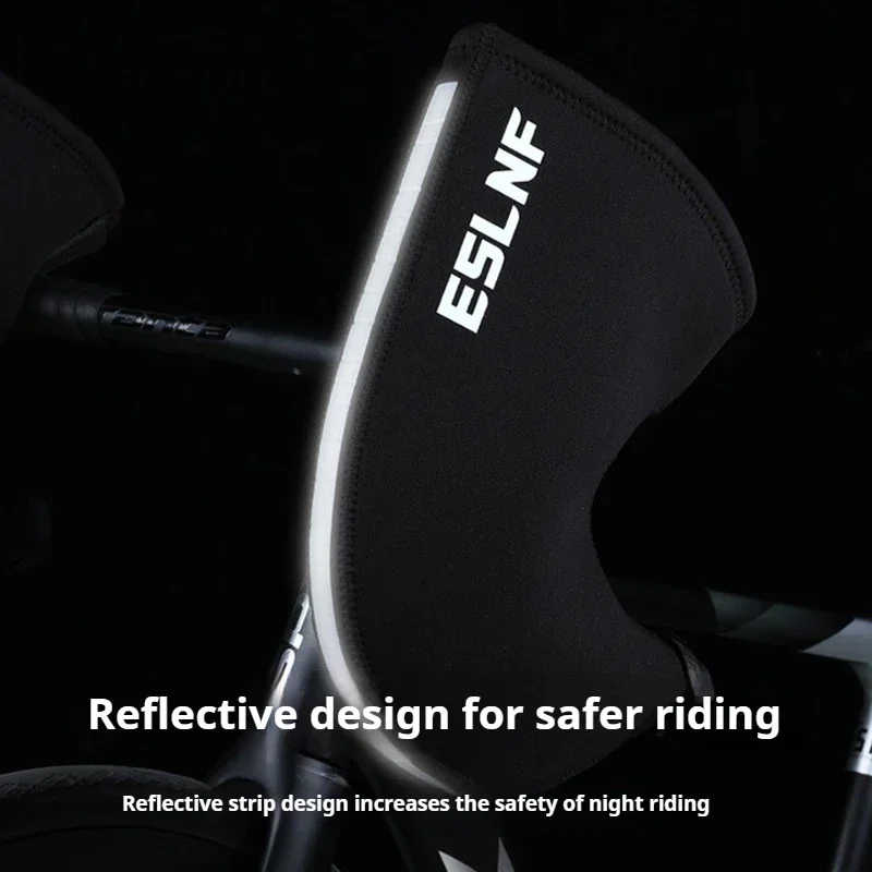 ESLNF Winter MTB Road Bike Gloves Windproof Warm Cycling Hand Guards Cold Handlebar Gloves Handlebar Warmer Equipment