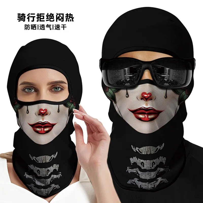 Motorcycle Anti Ultraviolet Balaclava Breathable Face Mask UV Blocking Kini Bandana Gaiter Scarf Sunscreen Helmet Liner Head C