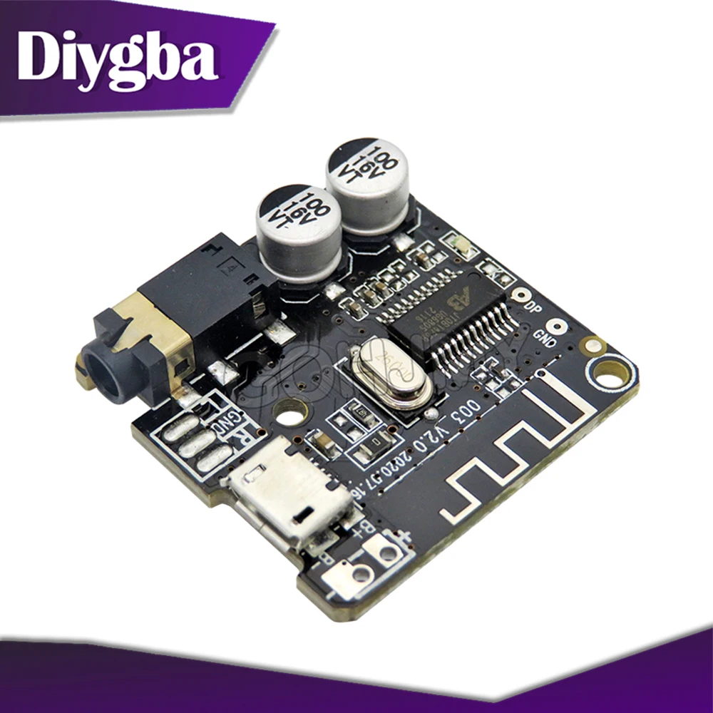 VHM-314 Bluetooth 5.0 Audio Receiver Module MP3 Lossless Decoder Board 3.7-5V Wireless Stereo Music Decoding Amplifier DIYGBA