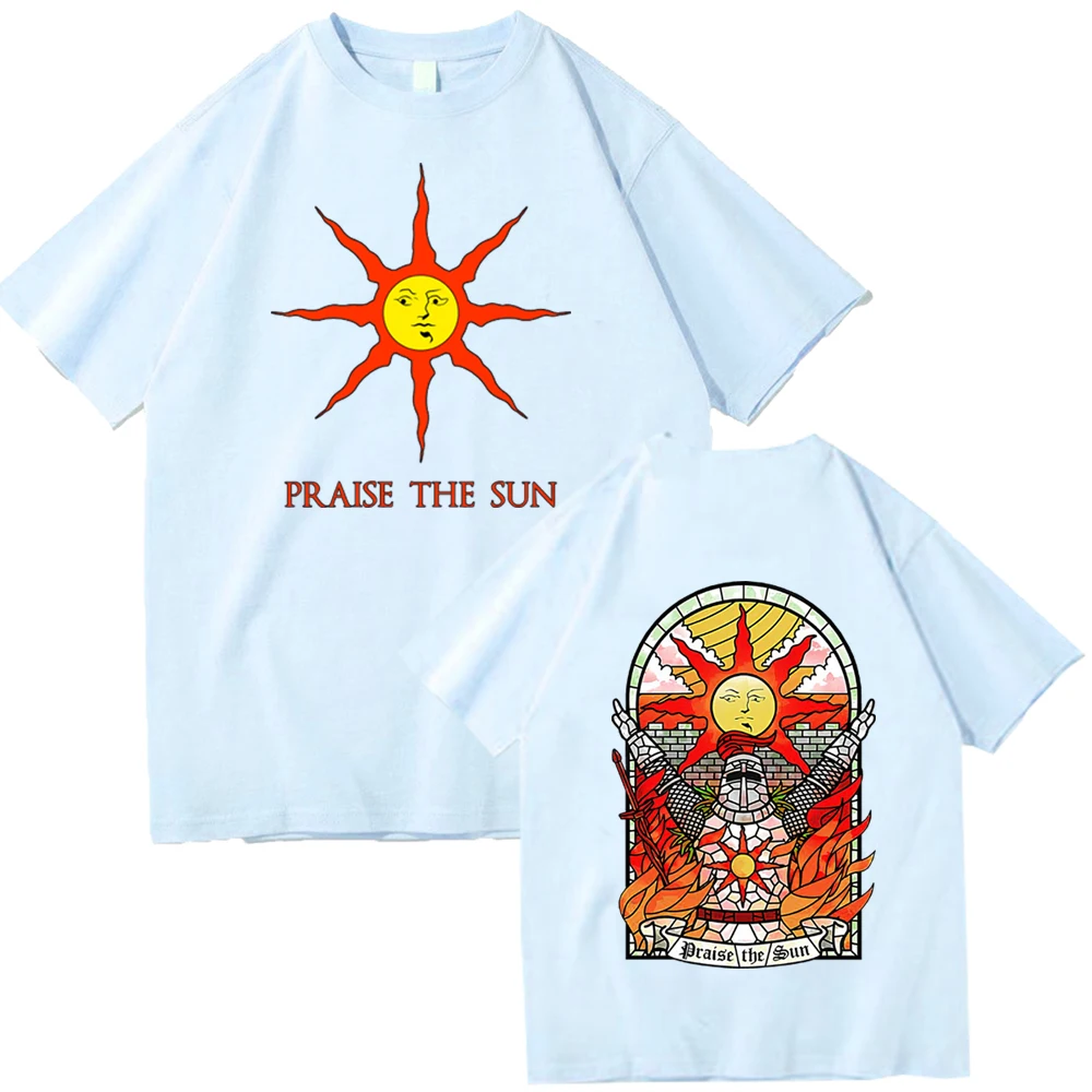 Dark Souls Praise The Sun T-shirt Man Women Harajuku O-neck Summer Casual Shirt