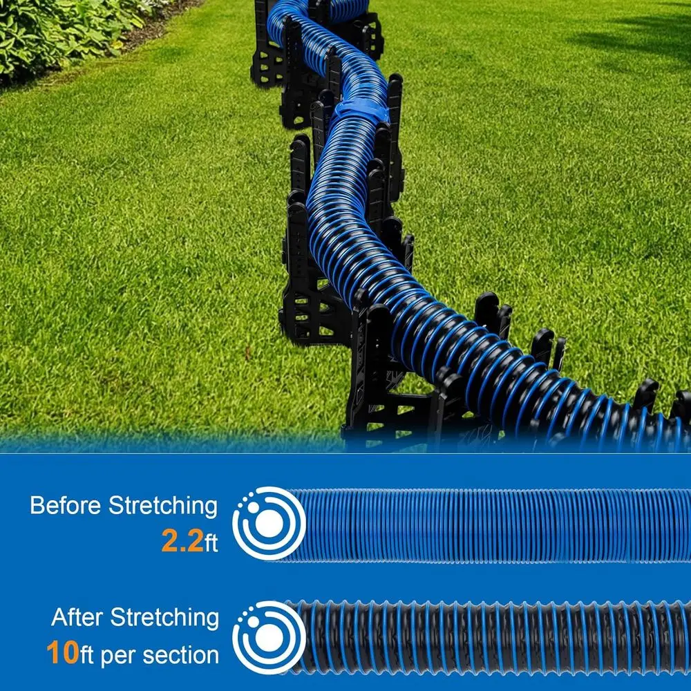 20 FT RV Sewer Hose, Sewer Hose for RV Camper - Includes 2 Attachable 10 ft Sewer Hose kit with Swivel Fitting, 90 Degree Clear