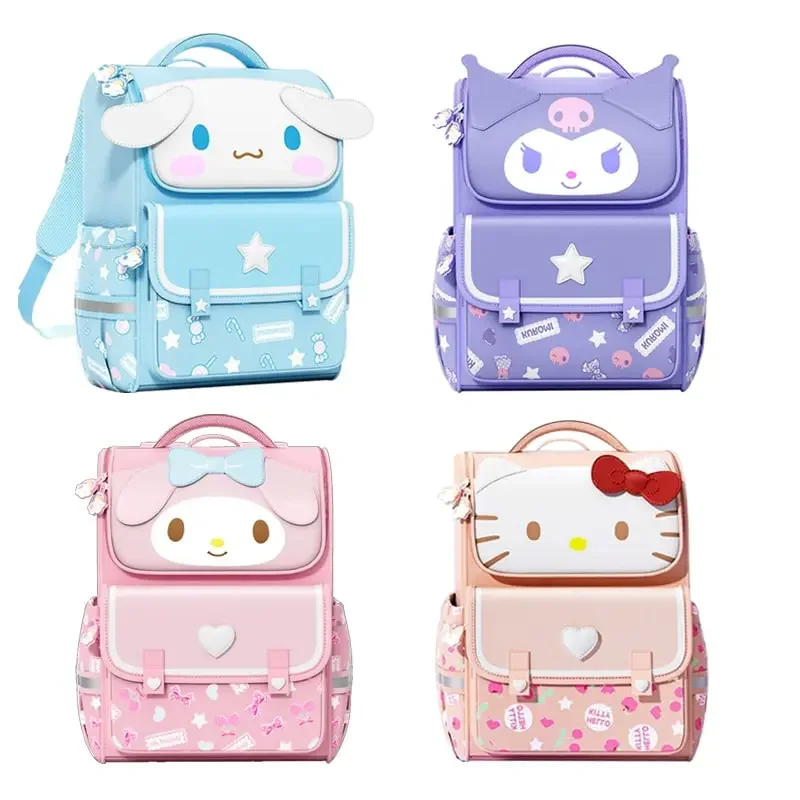 Sanrioed  Anime Kuromi Melody Cinnamoroll Hello Kitty Large Capacity Backpack Cute Schoolbag Cartoon Student Shoulder Bag Gift