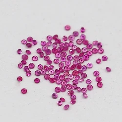 Factory Wholesale 100% Real Natural Circular Burmese Ruby Gemstone Loose Gems Diy Material for Jewelry