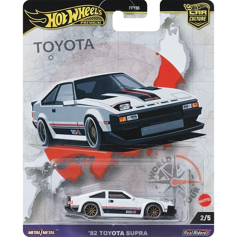 Original Hot Wheels Premium Car Culture World Tour Boys Toys 1/64 Diecast Alfa Romeo GTV6 Toyota Supra Volkswagen Golf MK7 Audi