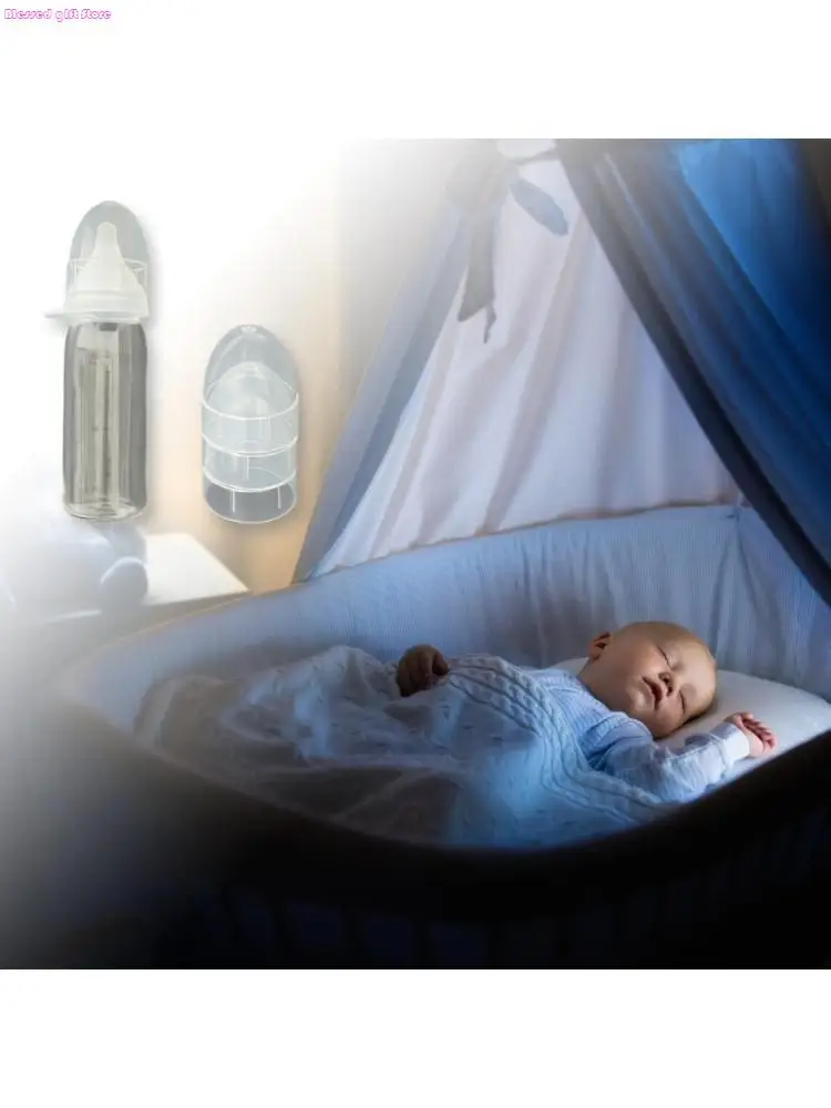 

D0JC Clear White Baby Bottle Caps Lid Cover for PGE Premature Baby Bottles Ensuring Hygiene and Leak Prevention