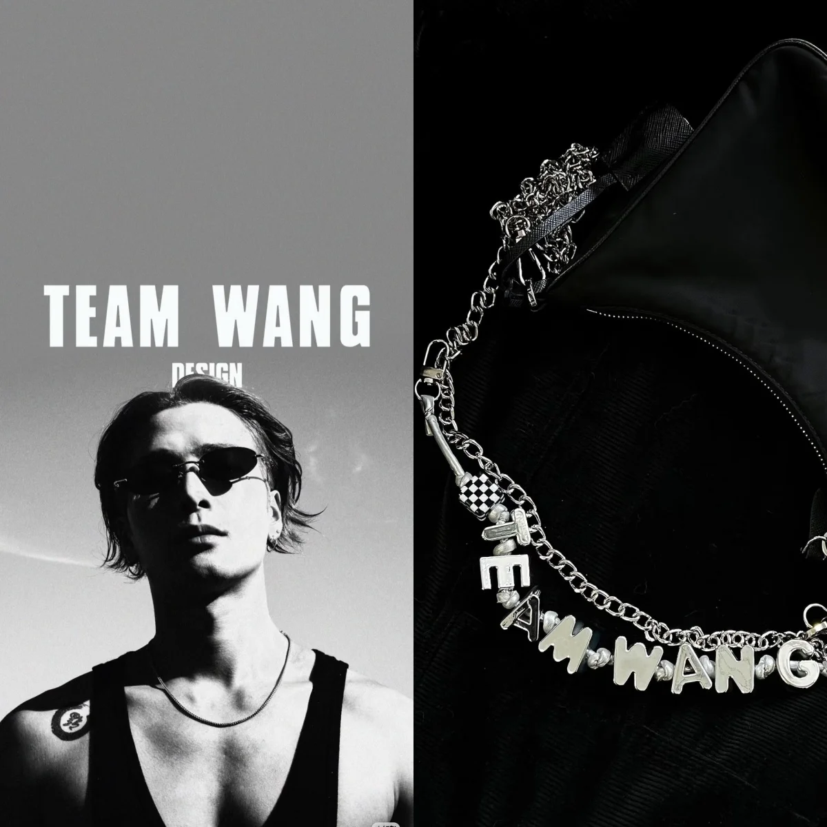 Kpop Hot Idol Jackson Wang originele pakketketen TEAM WANG brief metalen tasketting Jackson exclusieve handgemaakte tasketting