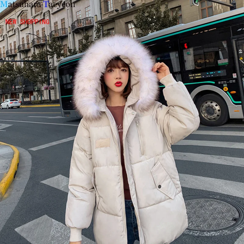 2022 Winter Fashion Parka Hooded Coat Jacket Women  Windproof Thick Warm Coat Ultra Light Women's  Korean Loose Jacket Wholesale