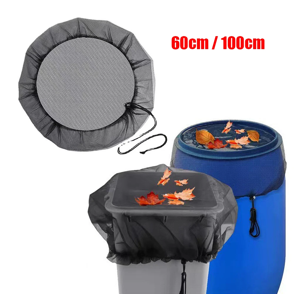 

Rain Barrels Screen Water Bucket Covers Rainwater Collector Tank Net Cover Rain Waters Collection Bucket Netting With Drawstring