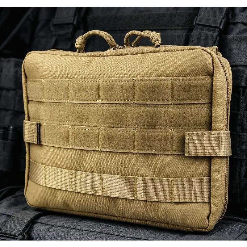 Molle Tactical Utility Pouch for M4 M16 5.56mm Magazines - Triple Mag Admin Pouch with Detachable Inner Pocket, EDC Organizer Tool Storage Bag, Medical Sundries Hanging Pouch