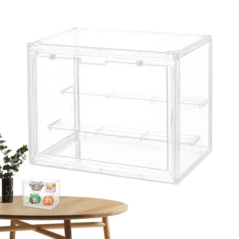 Double-layer Acrylic Display Rack Dustproof Transparent Storage Box Jewelry Sorting Box Anime Car Model Box