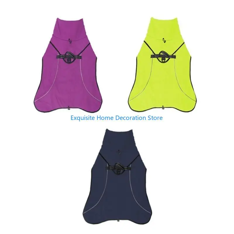 

L5BF PET Зимнее пальто ветропроницаемое флисовое покрытие для большой собаки с отражающим ремнем