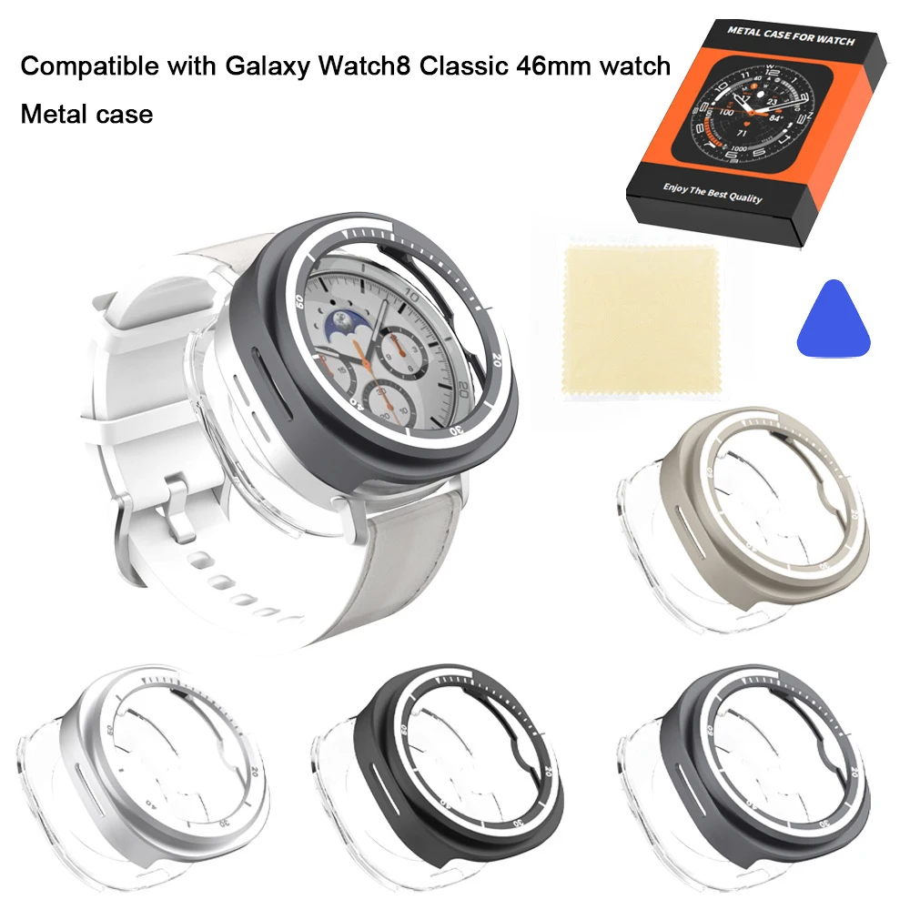 

Compatible with Galaxy Watch8 Classic 46mm watch, metal case, gearless and sleek