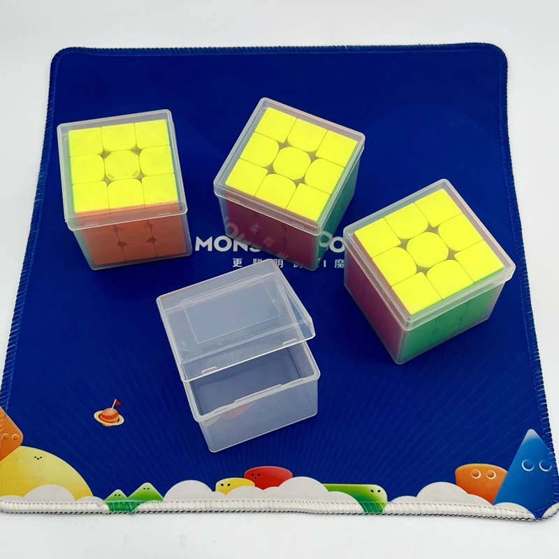 High Quality Plastic Storage Protect Magic Cube Box for Smaller than 58mm Cube 2x2x2 3x3x3 Speed Puzzle Magico Cubo Box Kids Toy