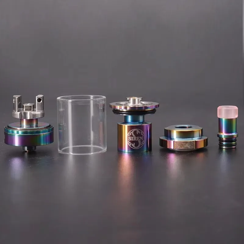 E-Physical Siren 2 GTA MTL-Atomiseurs de Vape Reflowdable Précieux, Réglage du Flux d'Air Astronomique, Mèche Facile, 2ml, 4.5ml, 22mm, 24mm