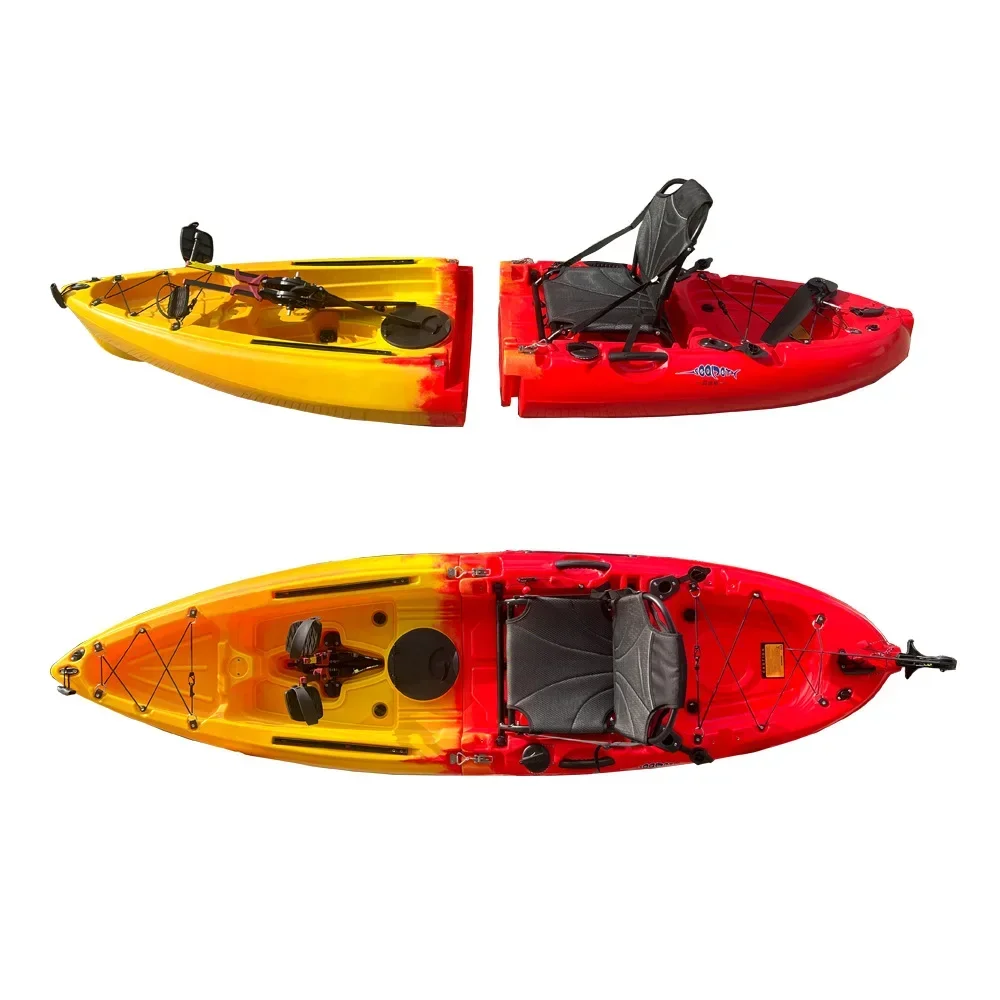 Single person splicing kayak, two person penguin foot pedal, fin foot pedal, plastic canoe, detachable and portable