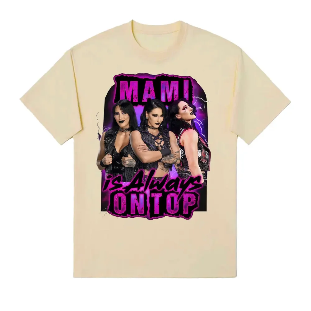 Camiseta Grafica Rhea Ripley mami luchadora femenina ريترو camiseta de manga corta de moda #5