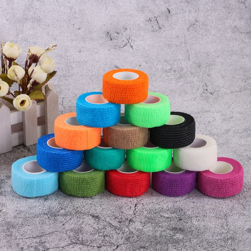 1 Roll Disposable Self Adhesive Elastic Bandage Medical Sports Wound Dressing Bandges Portable First Aid Bandgages 2.5cm*4m