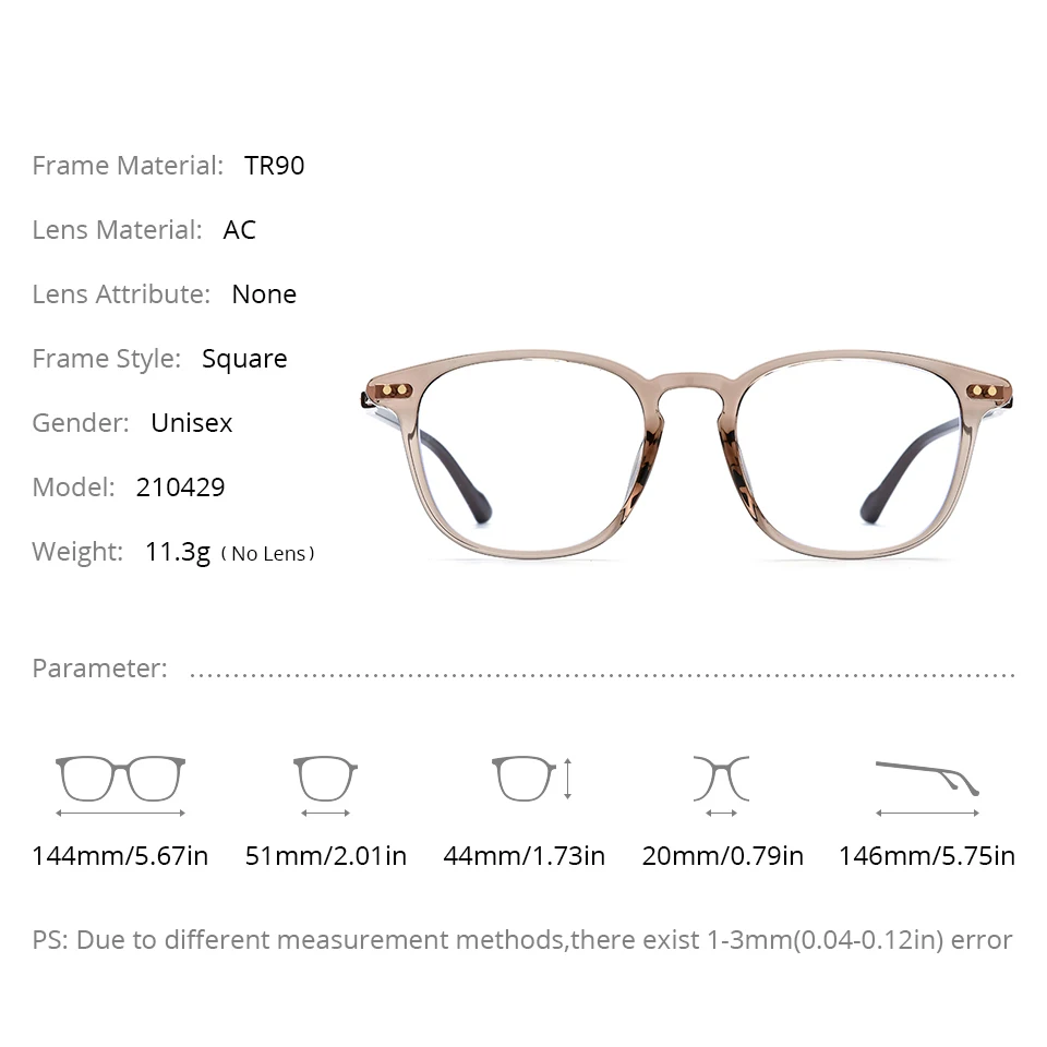 NIANZHEN النظارات الطبية التقدمية قصر النظر اللونية عدسة بصرية النظارات الرجال مربع TR90 النظارات الإطار 210429 #5