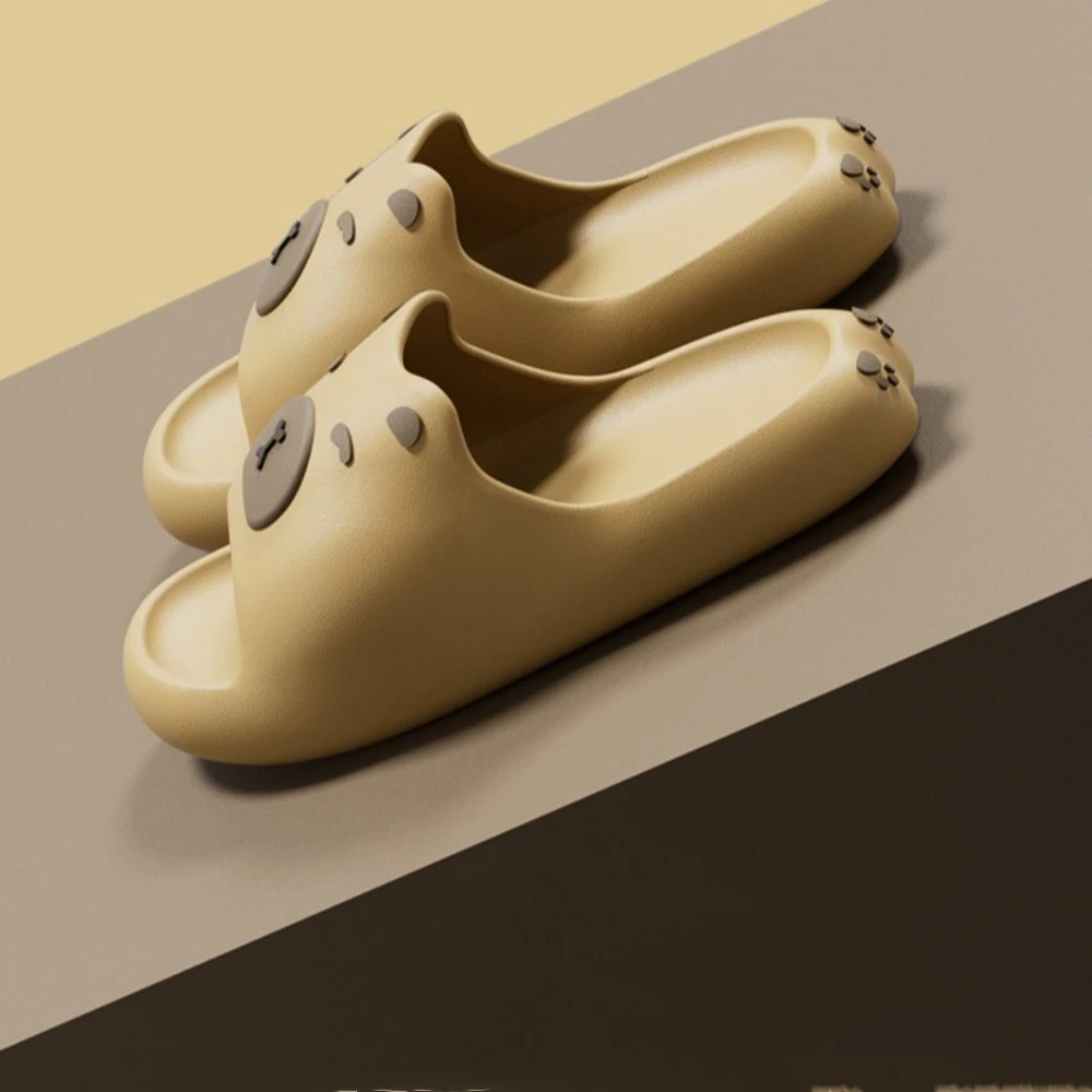 Linda zapatilla de capibara Kawaii, sandalias de interior gruesas antideslizantes, zapatilla de suela gruesa EVA de dibujos animados para pareja