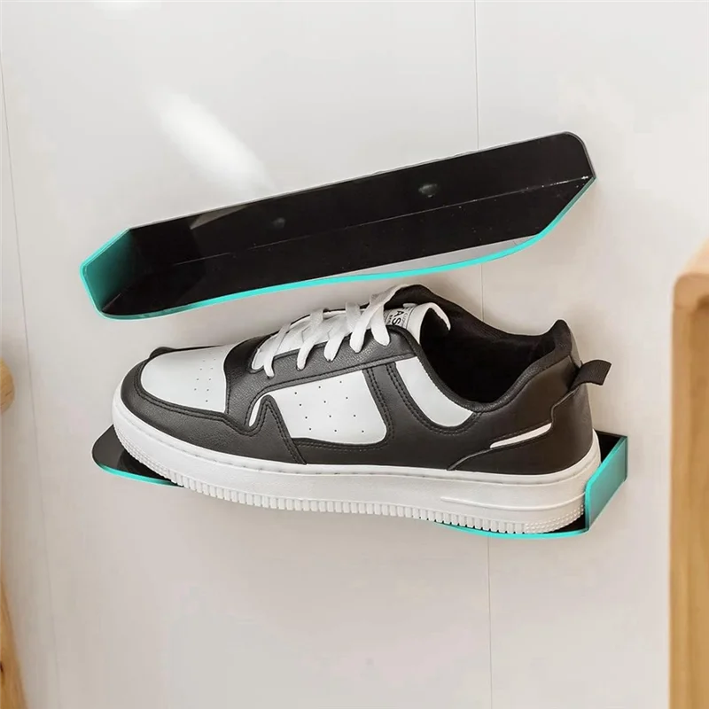 AT02-Shoe Display Shelf Floating Acrylic Shoe Wall Shelf Storage Stand Organizer Home Decoration Holder